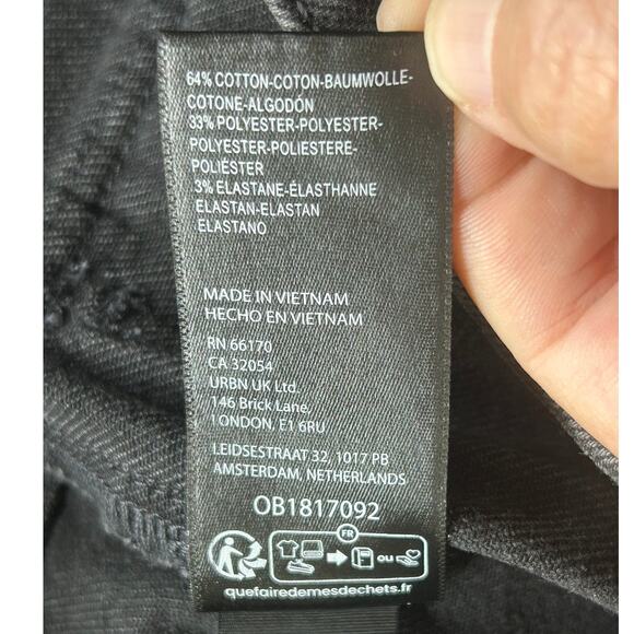 Free People We The Free Black Denim Madison Midi Slit Skirt Size 27 / Small - Picture 8 of 9